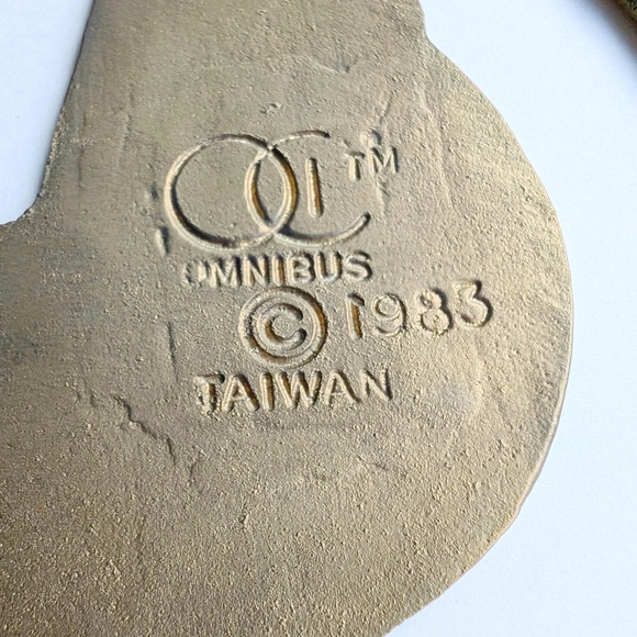 ROOSTER Solid Brass Vintage Trivet Golden Retro Potholder Farmhouse New - Picture 2 of 7